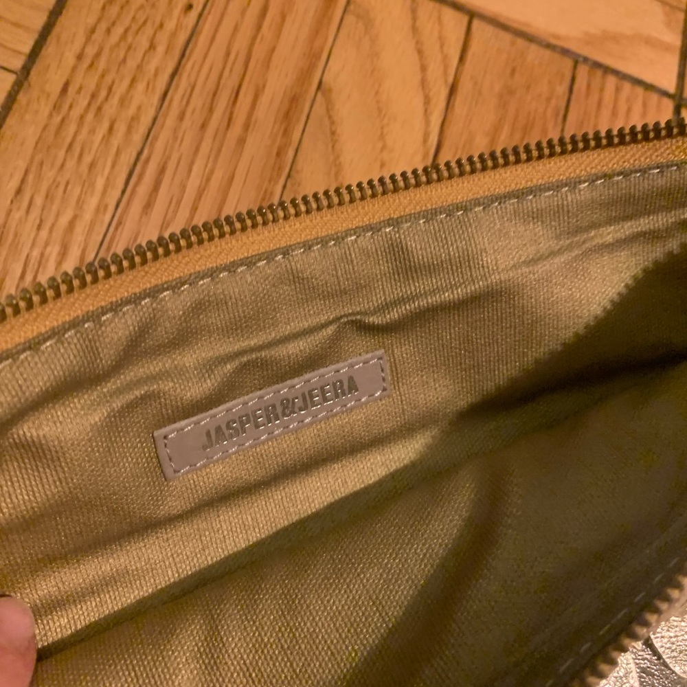 NWOT Anthropologie padded clutch with leather and beading - Picture 9 of 9